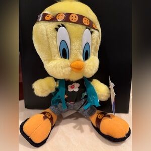 Vintage Looney Tunes Tweety Plush – Hippie Outfit – 1998 – NWT(F15)@